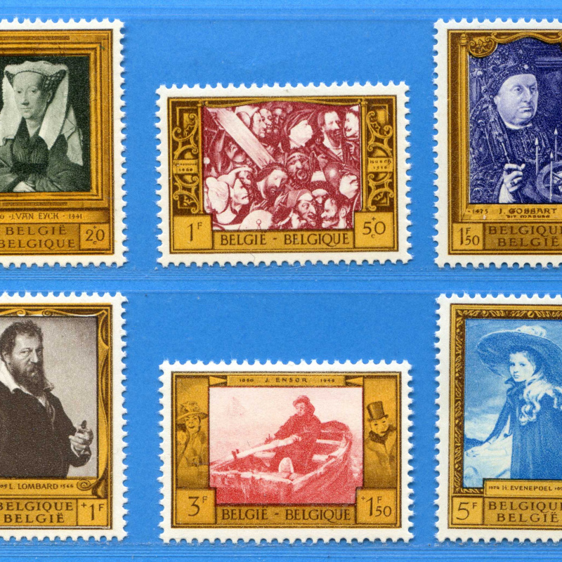 Réf D*-STO1Partie2 -- BELGIQUE n° 1076 à 1081 .* *. Neuf Luxe Dos Visible MNH .* *.