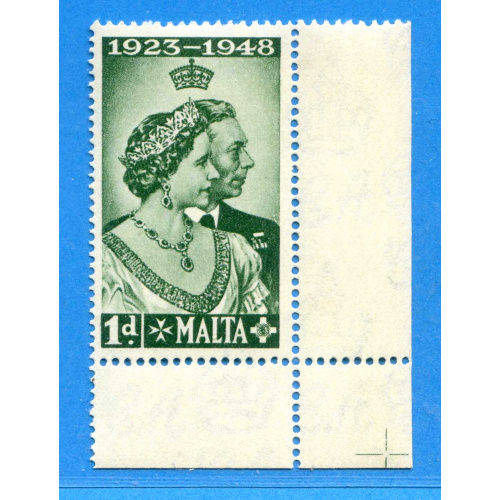 Réf D*-STO-1 P2 --> MALTE - SILVER WEDDING 1948 .**. Luxe MNH .* *. Noces d'Argent 1948 - British MALTA