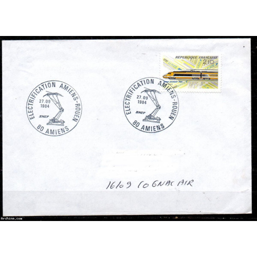 Dept 80 (Somme) AMIENS 1984 > Electrification Amiens-Rouen