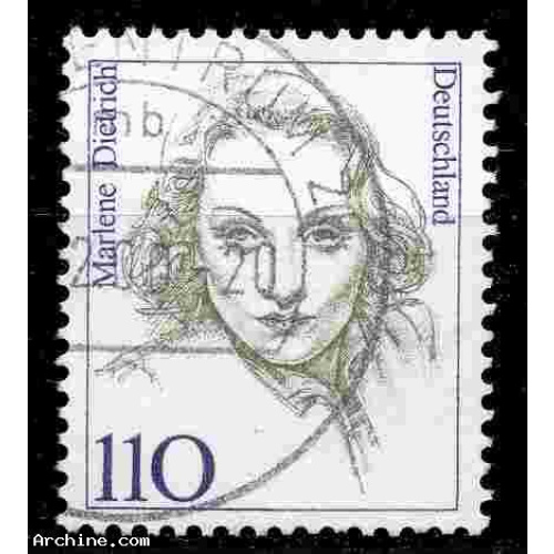 Allemagne Yvert N°1769 Oblitéré Marlène DIETRICH 1997