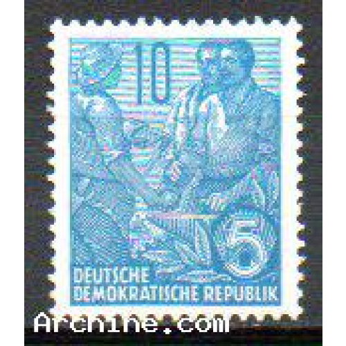Allemagne RDA Yvert N°190 Neuf Paysan et ouvrier 1955