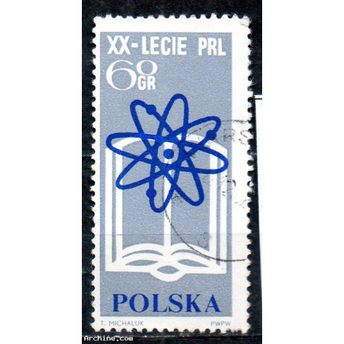 Pologne Yvert N°1369 Oblitéré 1964 Energie atomique