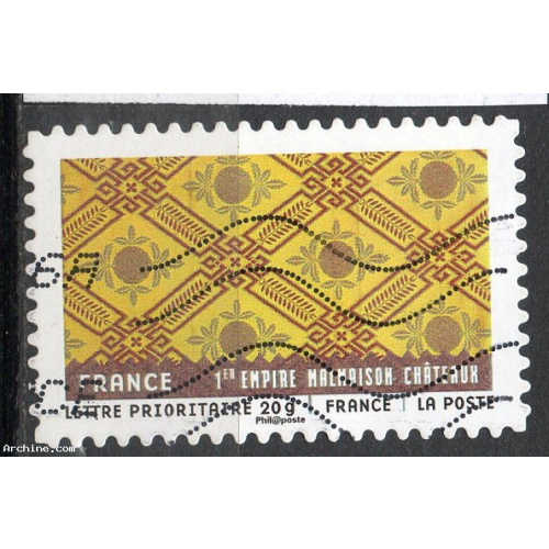 France Oblitéré Adhésif Yvert N°523 Tissu monde 2011 France 1° Empire