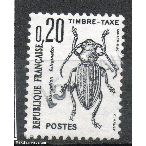 France Oblitéré Yvert Taxe N°104 Insecte Dorcadion Fuginilator 0,20