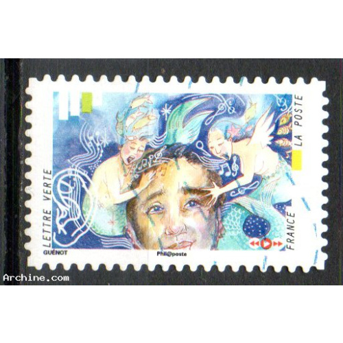 France Oblitéré Yvert Adhésif N°1234 Ouïe Chant sirènes 2016