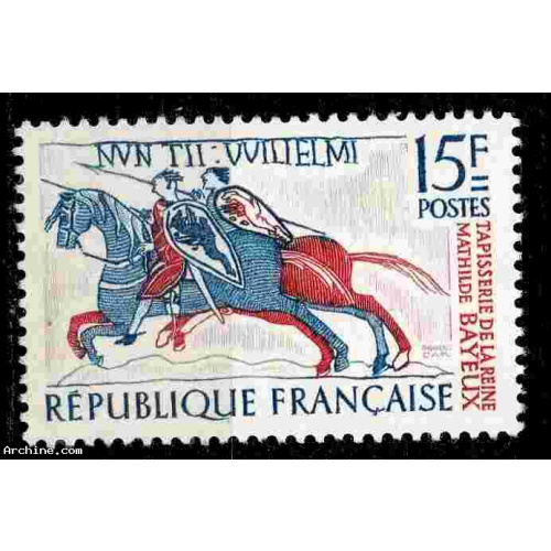 France neuf Yvert N°1172 Tapisserie reine Mathilde BAYEUX 1958
