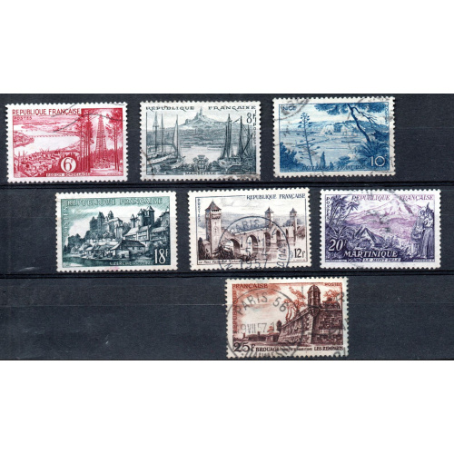 France - série Y&T N° 1036 à 1042 - oblitéré