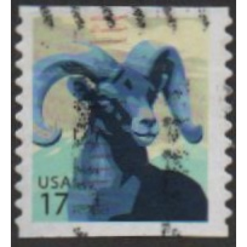 É-U.A/U.S.A 2007 - Mouflon d'Amérique, roulette, Dent. 11 Vert. - YT 3908a °