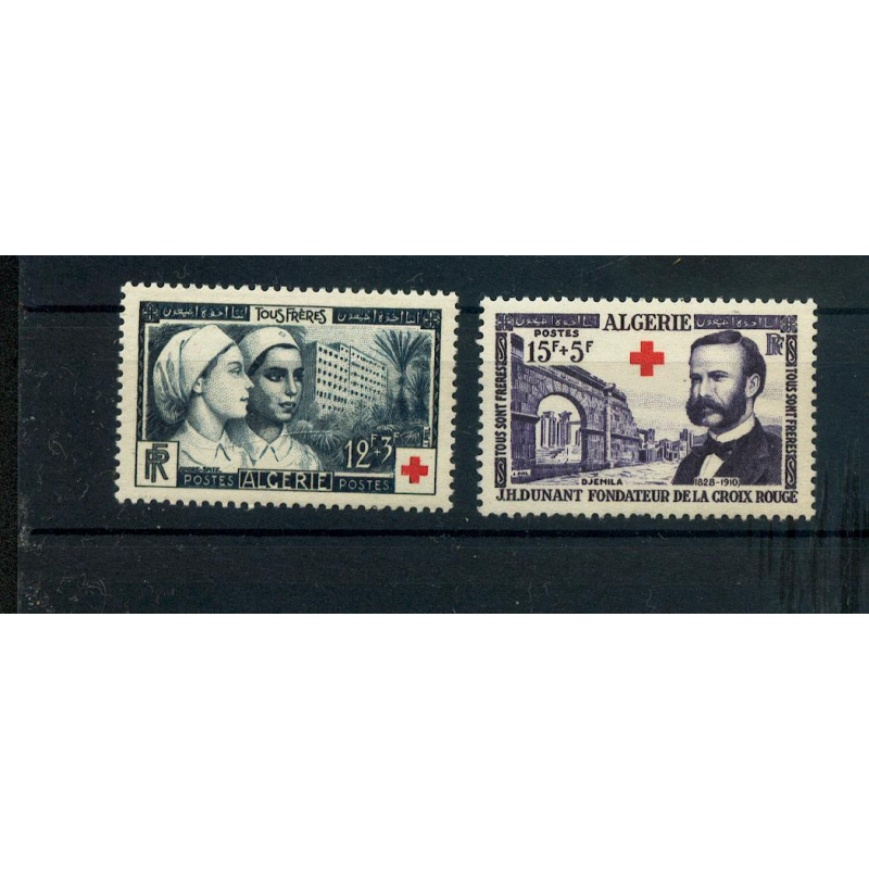 Algérie 316/317 croix rouge 1954 neuf ** TB MNH sin charnela cote 19