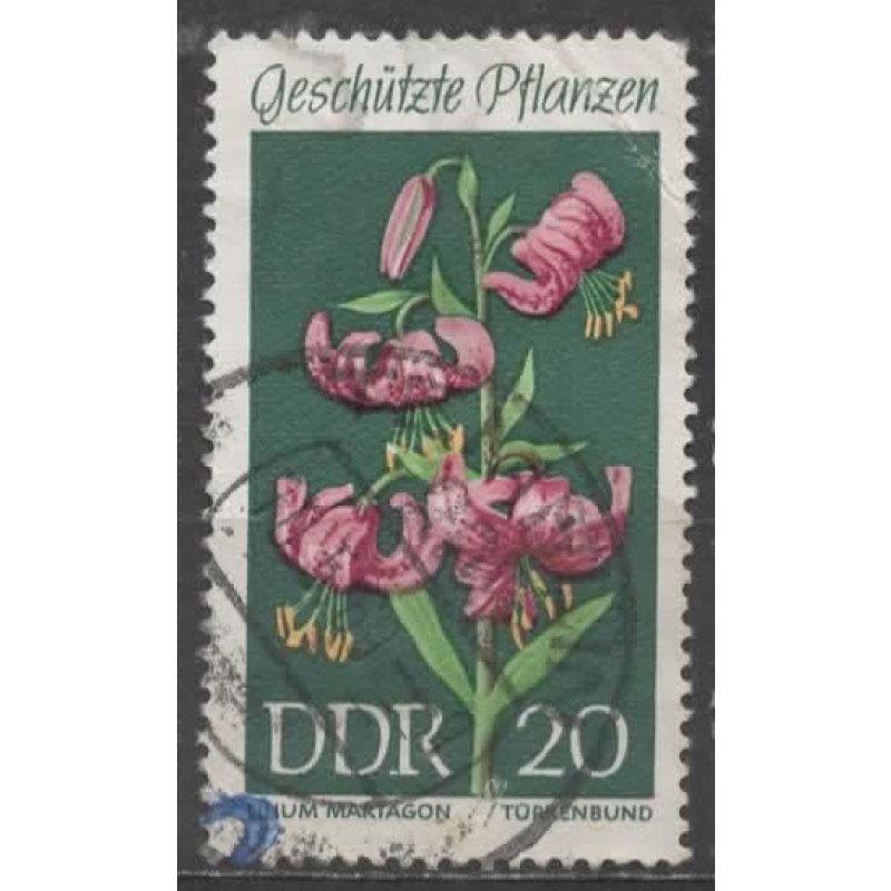 ALLEMAGNE RDA N° 1155 o Y&T 1969 Plante (Lys martagon)