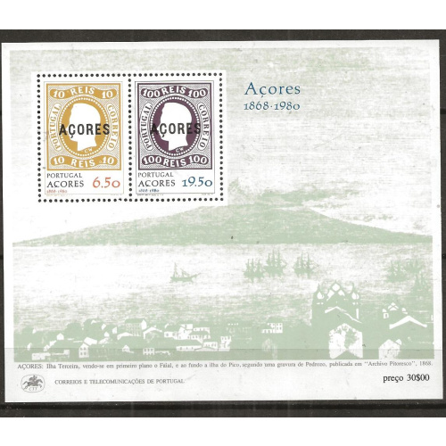 Timbre bloc feuillet açore 1980 neuf **
