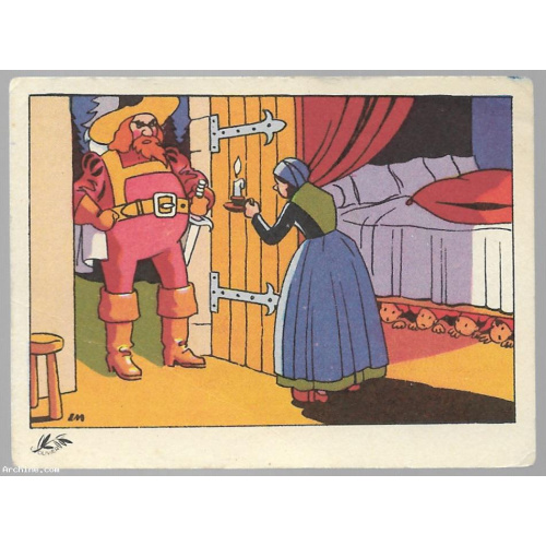 Chromo Image de Bon-Point - Illustrateur L.M - des années 50/60