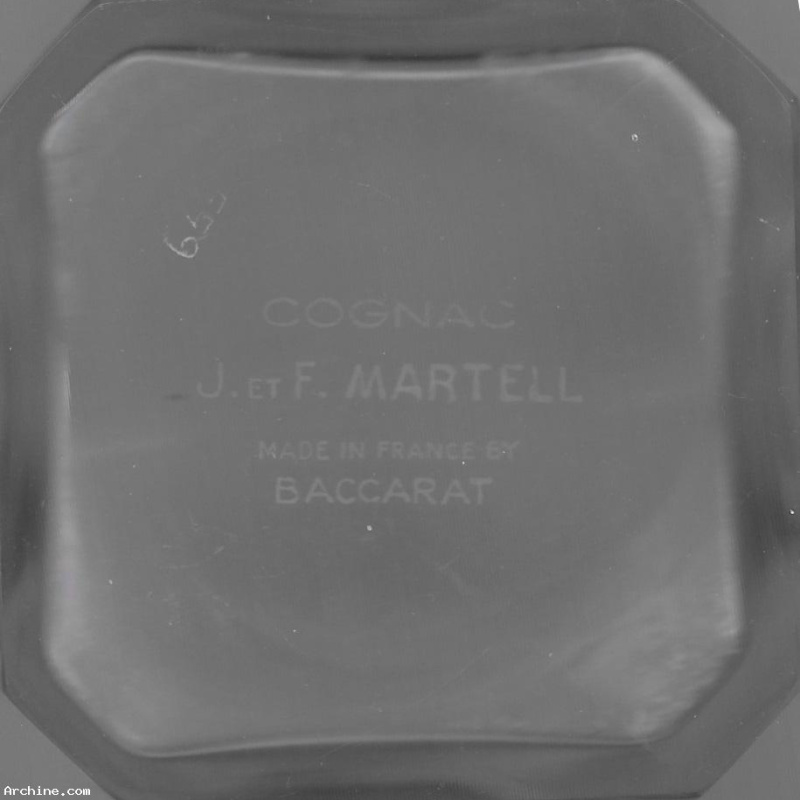 Carafe J et F Martell en cristal de Baccarat numéroté - vintage