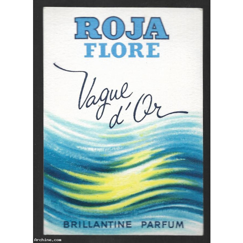 Carte parfumée Roja Flore - Vague d'Or de Garnier - années 60