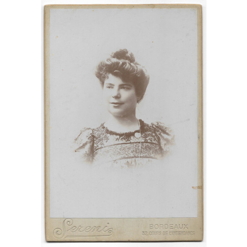 Ancienne Photographie CDV Anonyme - Portrait femme - Sereni