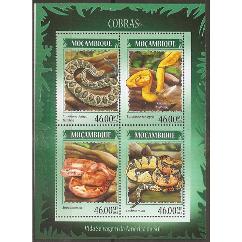 mozambique - feuillet n° 6031 a 6034  neuf** - 2014