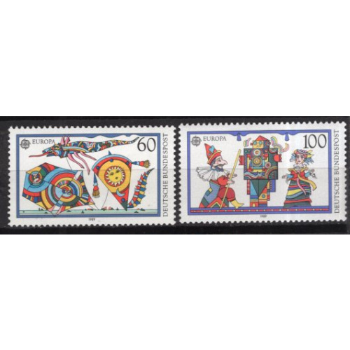 ALLEMAGNE FEDERALE 1989 PAIRE EUROPA JEUX D'ENFANTS YVERT N° 1249-50  NEUF**