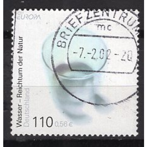 ALLEMAGNE FEDERALE  2001 EUROPA L'EAU RICHESSE NATURELLE YVERT N° 2017 OBLITERE