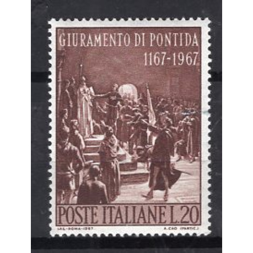 ITALIE 1967 8 EME CENTENAIRE DU SERMENT DE PONTIDA YVERT N° 983 NEUF**