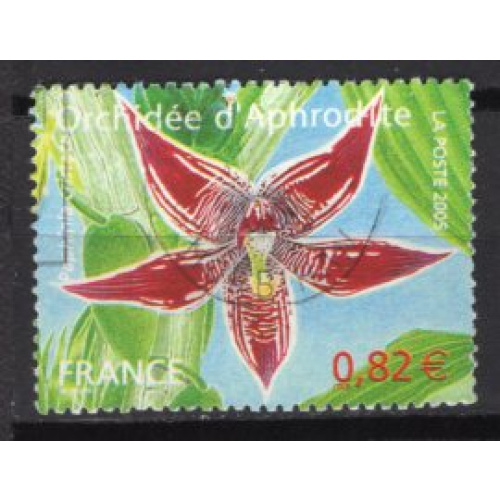 FRANCE 2005 FLEURS LES ORCHIDEES YVERT N° 3766 OBLITERE