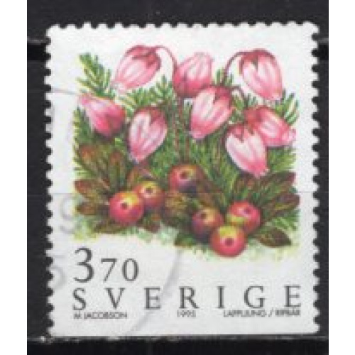 SUEDE 1995 FLEURS DES MONTAGNES  YVERT N° 1869 OBLITERE