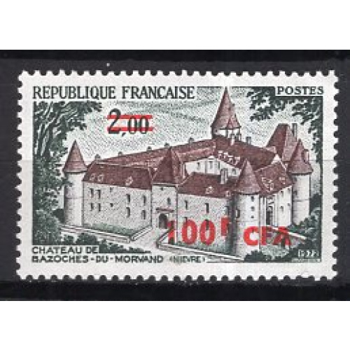 FRANCE LA REUNION 1972 LE CHATEAU BAZOCHES DU MORVAN YVERT N° 417  NEUF**
