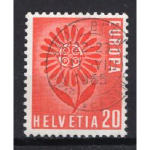 SUISSE 1964 EUROPA 20 CT ROUGE YVERT  N° 735 OBLITERE