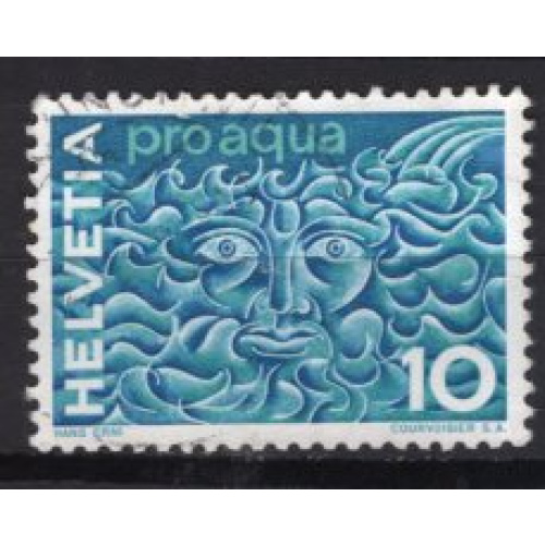 SUISSE 1964 PROTECTION DES EAUX  YVERT  N° 727 OBLITERE