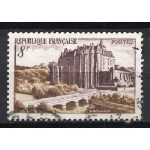 FRANCE  1950 LE CHATEAU DE CHATEAUDUN  YVERT N° 873 OBLITERE