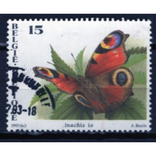 BELGIQUE 1993 LES PAPILLONS YVERT N° 2505 OBLITERE