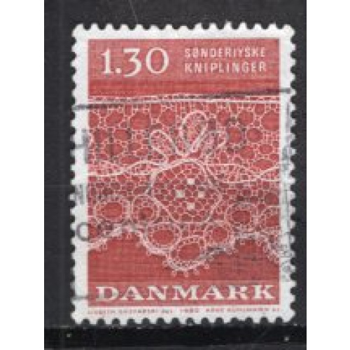 DANEMARK 1980 DENTELLES DU NORD YVERT  N° 717 OBLITERE