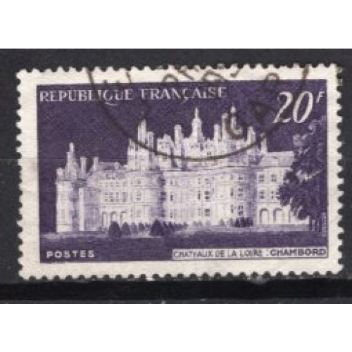 FRANCE 1952 LE CHATEAU DE CHAMBORD  YVERT N° 924 OBLITERE
