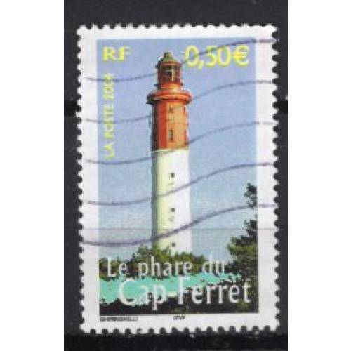 FRANCE 2004 LA FRANCE A VOIR LE PHARE DU CAP FERRET YVERT N°3709 OBLITERE