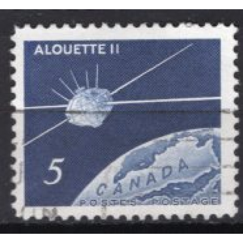 CANADA  1966 SATELITTE CANADIEN ALOUETTE II YVERT N° 369 OBLITERE