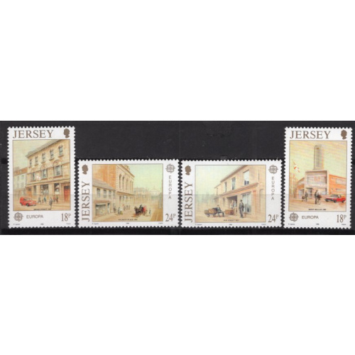 JERSEY 1990 SERIE EUROPA BATIMENTS POSTAUX D'HIER ET D'AUJOURD'HUI YVERT N° 502-05  NEUF**
