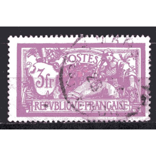 FRANCE 1926 TYPE MERSON 3 FR CT LILAS ET CARMIN  YVERT N° 240 OBLITERE