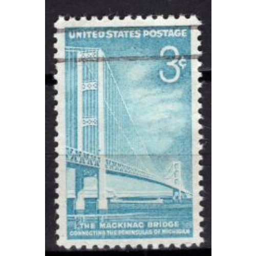 ETATS UNIS 1958 INAUGURATION DU PONT MACKINAC YVERT N° 645 OBLITERE