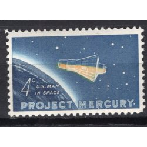 ETATS UNIS 1962 VOL ORBITAL DU COLONEL GLENN YVERT N° 725  NEUF**