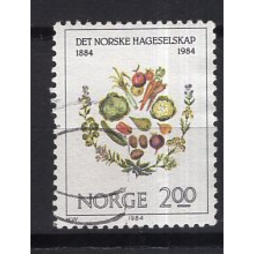 NORVEGE  1984 SOCIETE NORVEGINNE DES HORTICULTEURS  YVERT N° 862 OBLITERE