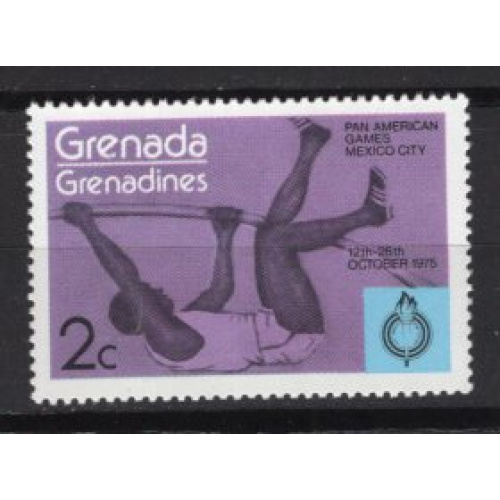 GRENADINES 1975 LES JEUX PAN-AMIRTICAIN SAUT A LA PERCHE YVERT N° 91 OBLITERE