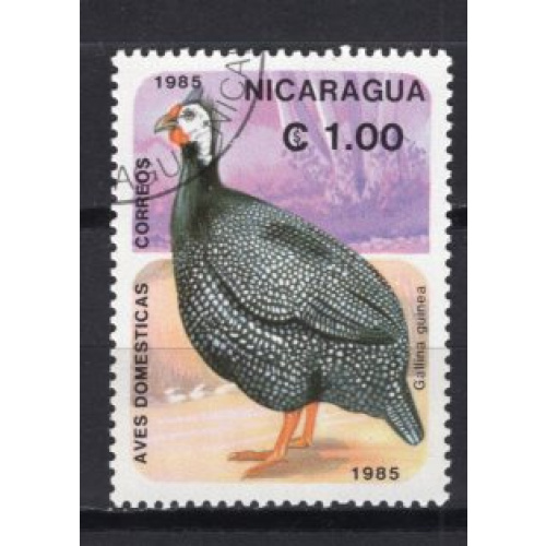 NICARAGUA 1985 ANIMAUX DE LA FERME LA PINTADE YVERT N° 1376B  OBLITERE