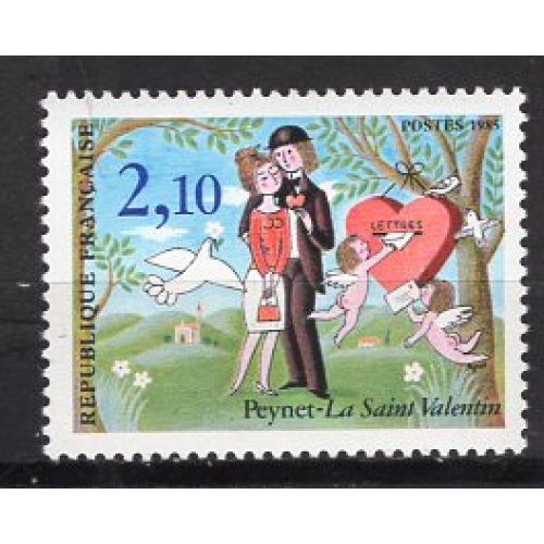 FRANCE 1985 ST VALENTIN LES AMOUREUX DE PEYNET YVERT N° 2354 NEUF**