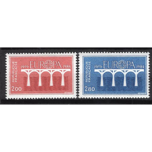 FRANCE 1984 SERIE EUROPA LE PONT DE LA COOPERATION  YVERT N° 2309-10 NEUF**