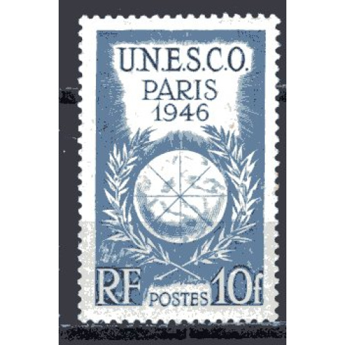 FRANCE 1946 UNESCO 10 FRS BLEU YVERT N° 771 NEUF**