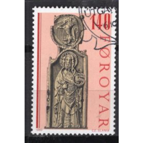 ILES FEROE 1980 LES BANCS DE L'EGLISE DE KIRKJUBOUR  YVERT N°50 OBLITERE