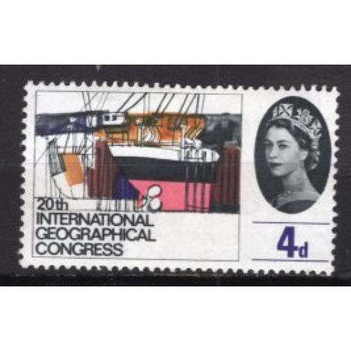 GRANDE BRETAGNE 1964 CONGRES INTERNATIONALE DE GEOGRAPHIE YVERT N°388 OBLITERE