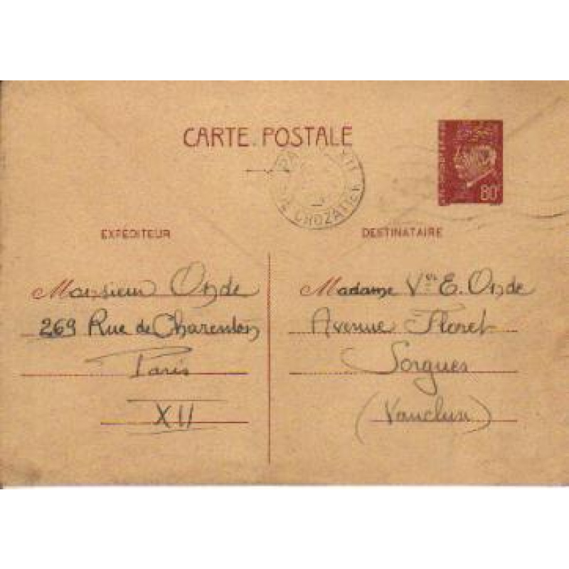 DIVERS Carte pré-affranchie