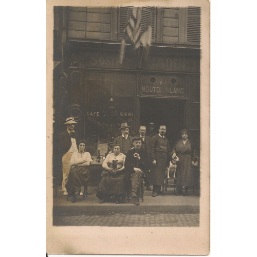 Carte postale photo Métier - Bistro au Mouton Blanc - Boespflug - début XXe (3)