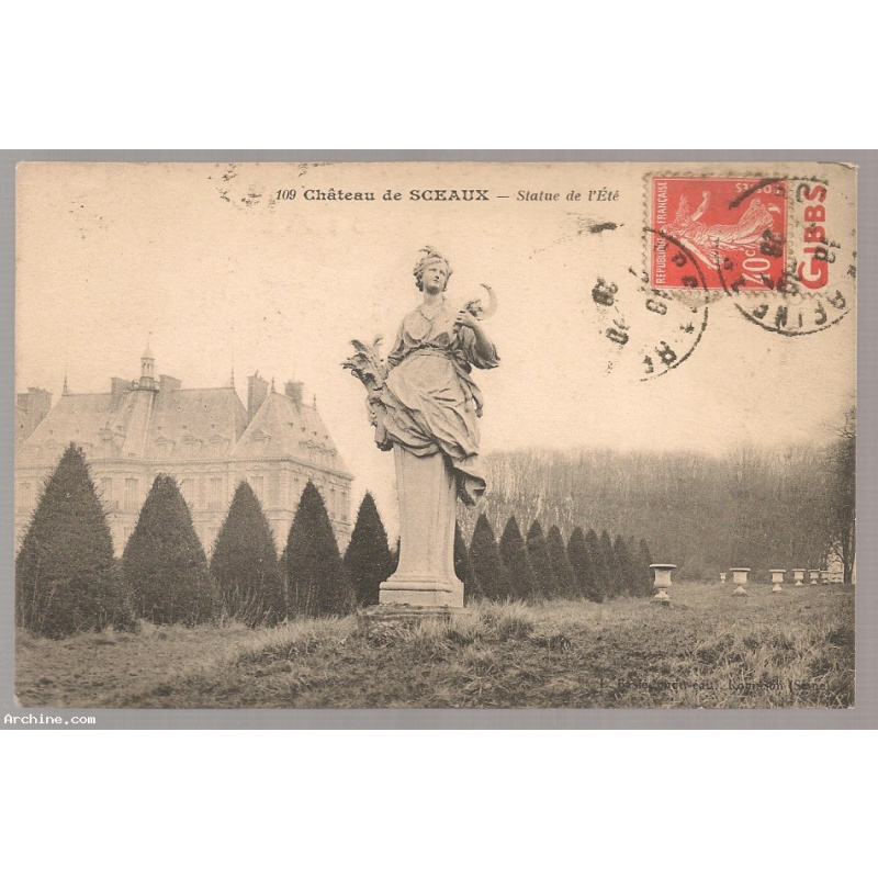 Carte postale CPA - Sceaux - Château de Sceaux - circulé en 1928