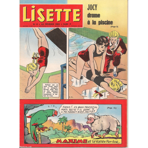Lisette périodique N°8 - 24 février 1963 - Georges Poujouly
